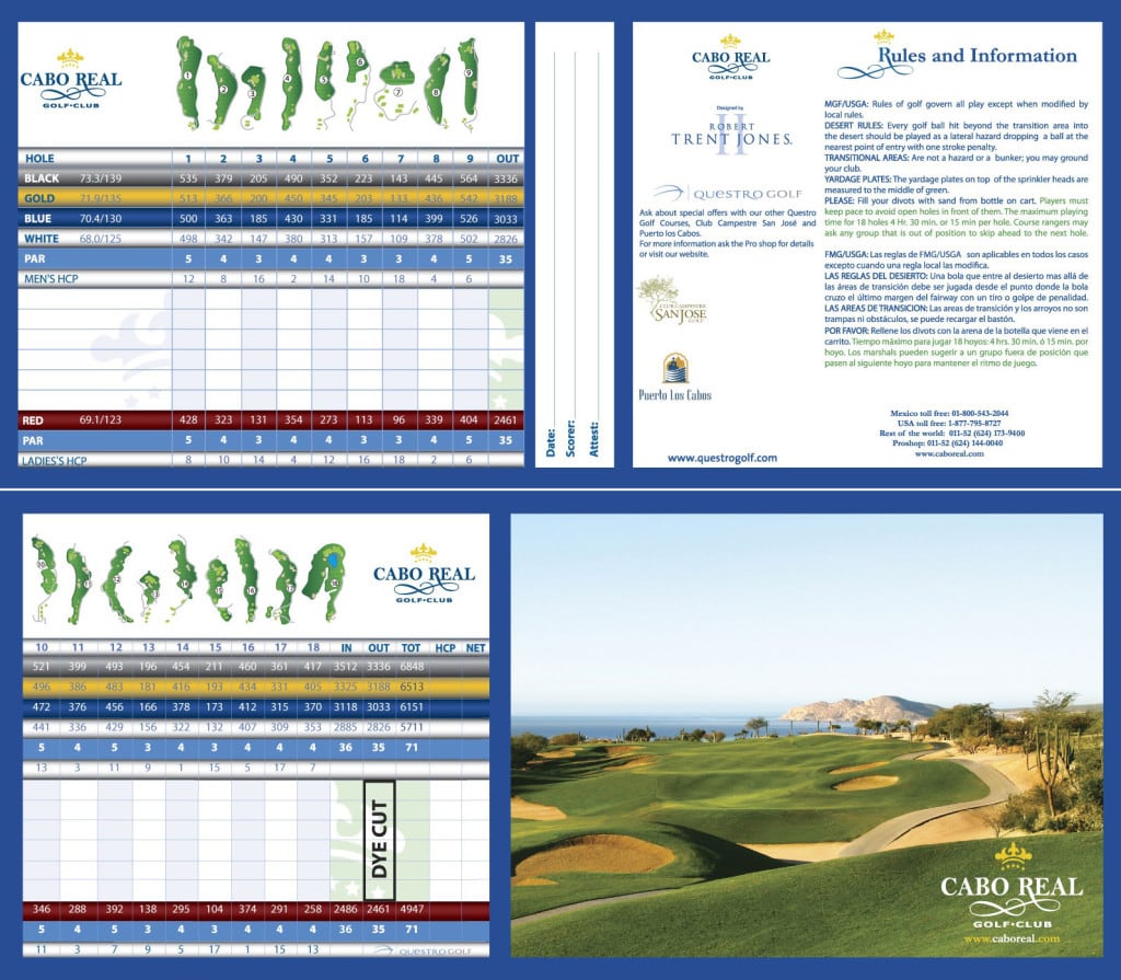 Cabo Real Scorecard Cabo San Lucas cabo real slope rating